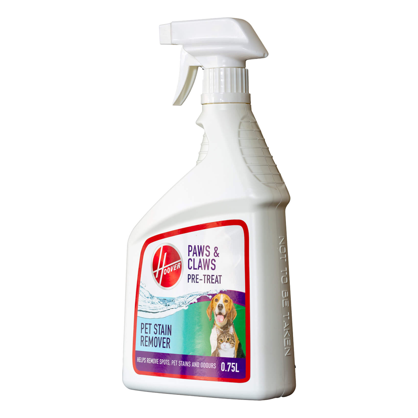Hoover Paws & Claws Pre-Treat Pet Stain Remover. 750ml Bottle