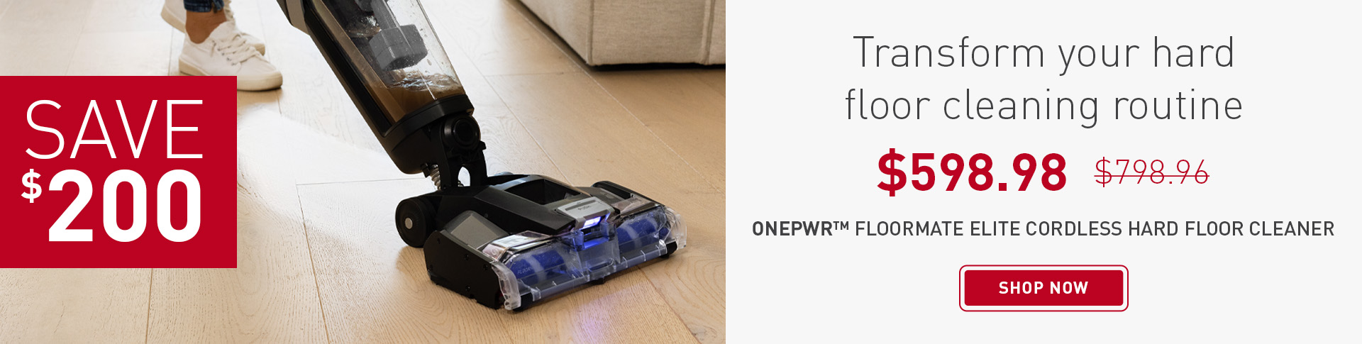 ONEPWR FloorMate Elite     Cordless Hard Floor Cleaner